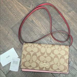 BNWT Coach Signature Crossbody Foldover
